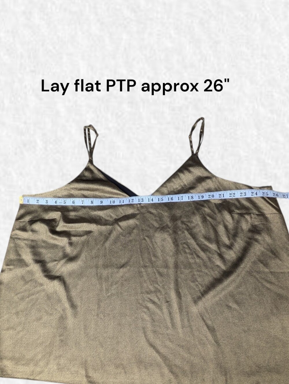 AdditionElle NEW Plus Size 3x: Metallic Gold Spaghetti-Strap Cami Top - Picture 4 of 5
